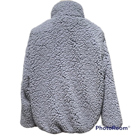 NINE WEST Lavender ZIP UP TEDDY PLUSH SHERPA FLEECE JACKET - Picture 5 of 6